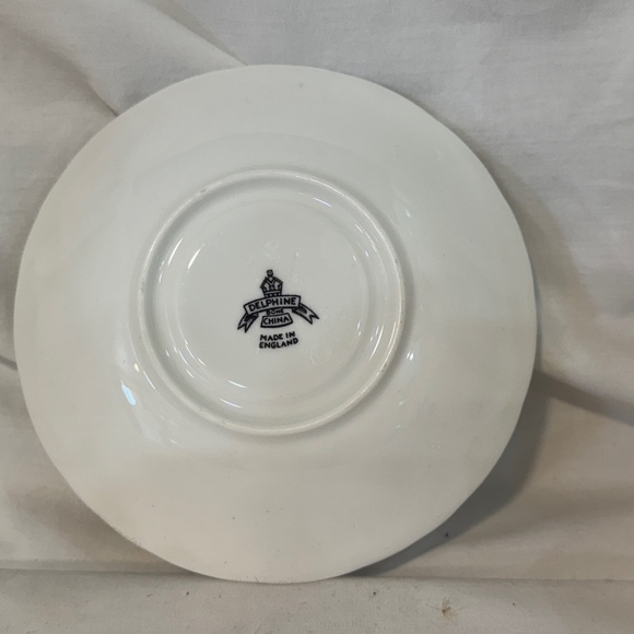 Vintage Delphine Tea Cup and Saucer Rose Pattern Rare 1940s - Picture 4 of 9